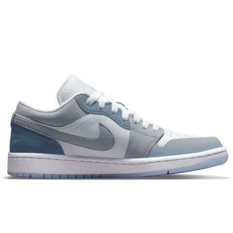 Jordan Air Jordan 1 Low top Vintage Basketball Shoes Women’s Gray White Blue