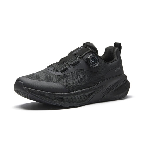 Anta Mesh Fabrics Knob Buckle Fabric Low top Men’s Training Athletic Shoes Men’s Basic Black