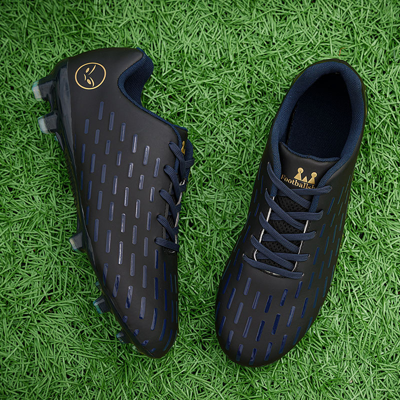 BIANSULONG FG Firm Ground Natural Ground Indoor TPU Soccer Shoes Unisex Black Gold