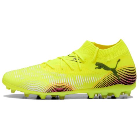 PUMA FUTURE 8 MATCH Abrasion Resistant Soccer Shoes Unisex Yellow