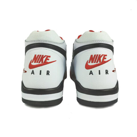 Nike Flight Legacy Synthetic Leather Cushioning Mid top Vintage Basketball Shoes Unisex Red White