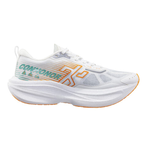HUOPAI Cushioning Slip Resistant Abrasion Resistant Lightweight Rebound Low top Running Shoes Unisex White Green