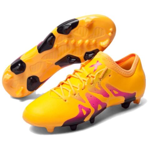 Adidas FG Firm Ground Slip Resistant Abrasion Resistant Soccer Shoes Men’s Yellow