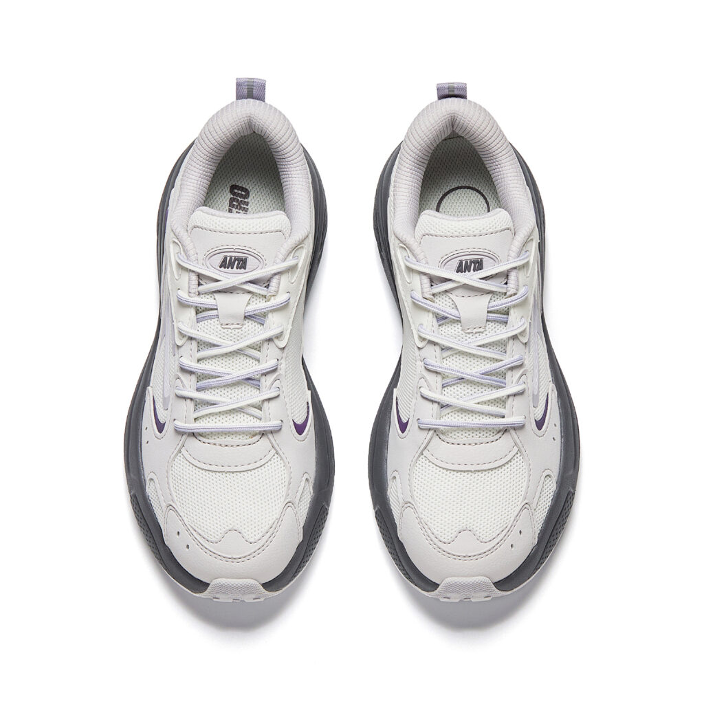 Anta Starlight 3 Textile, Synthetic Leather Low top Running Shoes Women’s White Gray