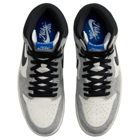 Jordan Air Jordan 1 High top Vintage Basketball Shoes Men’s Gray White