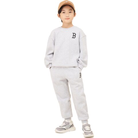 MLB Casual Sportswear Boston Red Sox FW24 Light Heather Gray Kids’