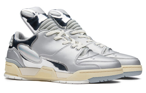 EQLZ EQUALIZER 1980 Slip Resistant Abrasion Resistant Low top Vintage Basketball Shoes Unisex Liquid Silver