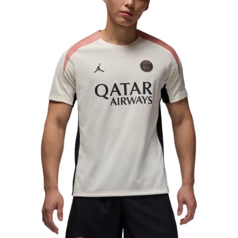 Jordan Sport Dri FITParis Saint Germain Soccer Jersey Men’s Ivory/Black/Rusty Pink/Black