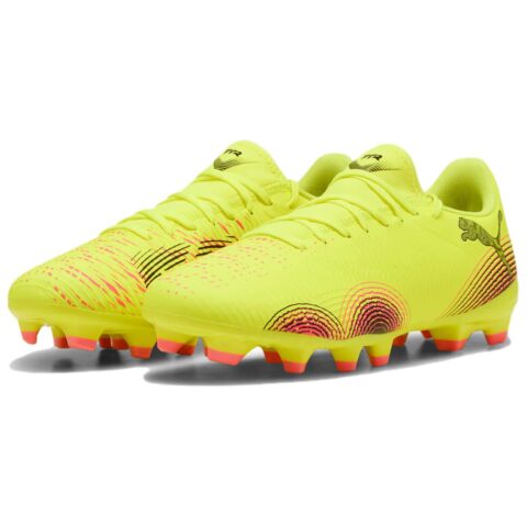 PUMA FUTURE 8 Artificial Turf Abrasion Resistant Soccer Shoes Unisex Yellow Black