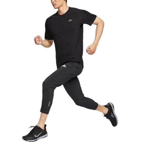 Nike Dri FIT Trail Solar Chase Running T Shirt Men’s Black/Peak White