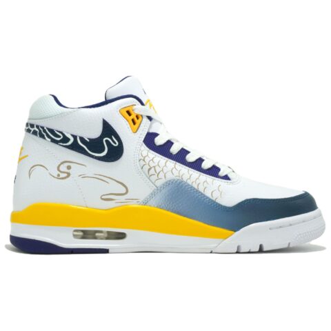 Nike Flight Legacy Vintage Basketball Shoes Men’s Mid Top White/Cyan/Brown