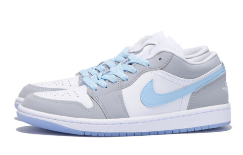 Jordan Air Jordan 1 Slip Resistant Abrasion Resistant Low top Vintage Basketball Shoes Women’s Light Gray