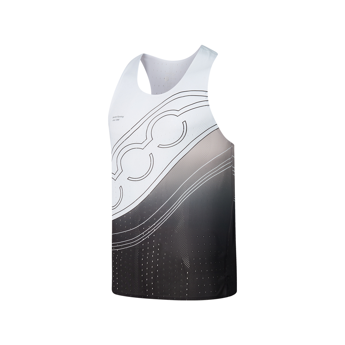 Saucony Running Tank Top Men’s Pure Gray Coffee Gradient Print