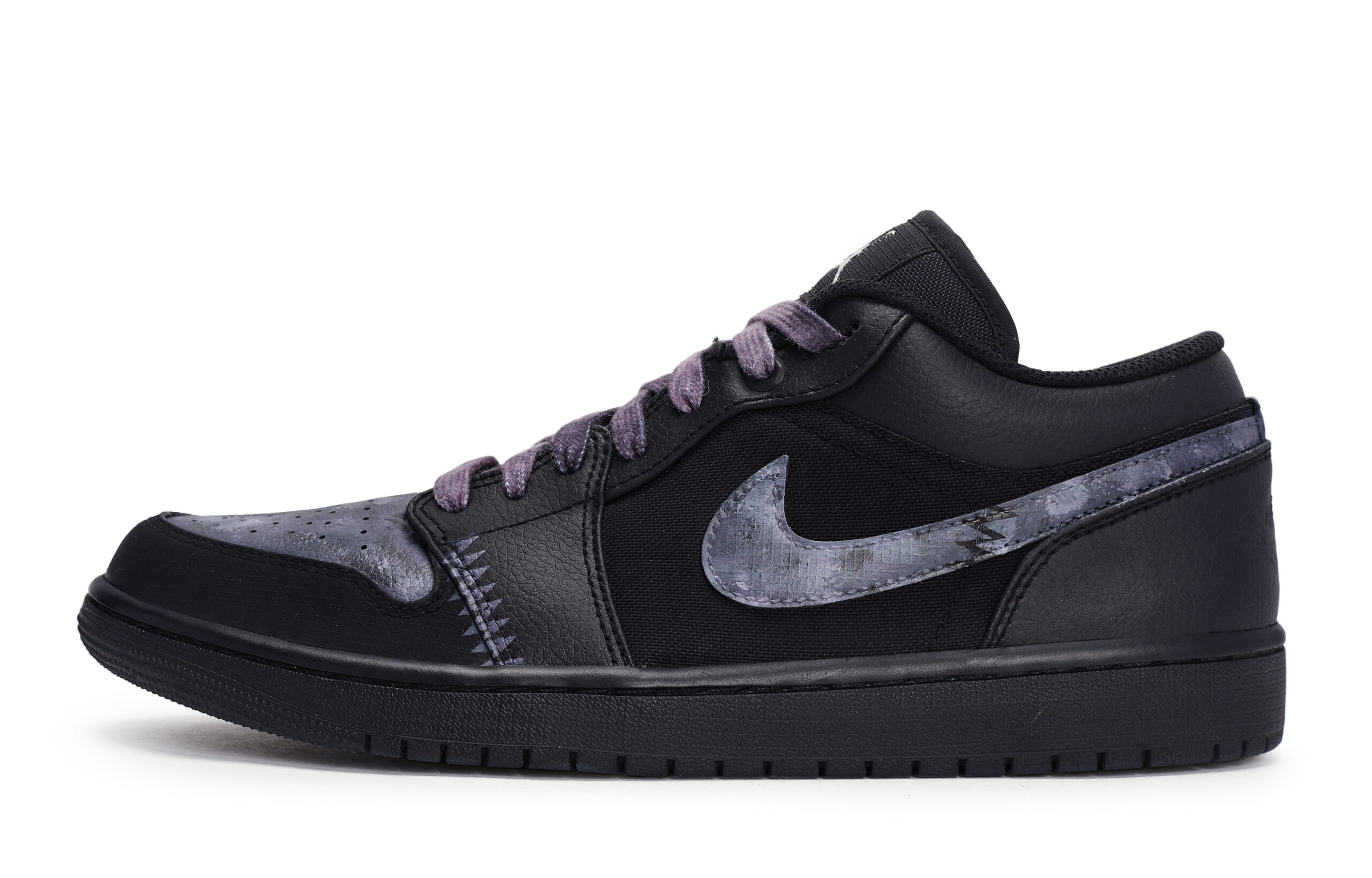 Jordan Air Jordan 1 Vintage Basketball Shoes Unisex Low Top Black/Purple