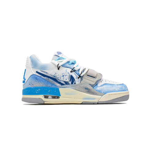 Jordan Legacy 312 Sea Tide Navigation Synthetic Leather Cushioning, Wear Resistant Low top Vintage Basketball Shoes