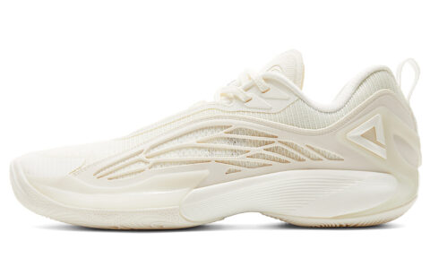 PEAK Cushioning Abrasion Resistant Rebound Low top Basketball Shoes Men’s Super Light White