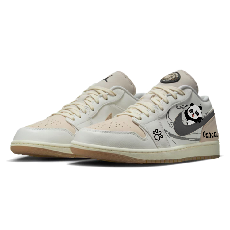 Jordan Air Jordan 1 Vintage Basketball Shoes Unisex Low Top White/Brown