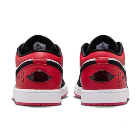 Jordan Air Jordan 1 Low top Vintage Basketball Shoes Unisex Black Red