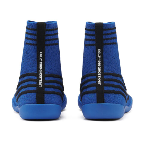 EQLZ EQUALIZER Fabric Lightweight Anti Slip High top Vintage Basketball Shoes Unisex Blue