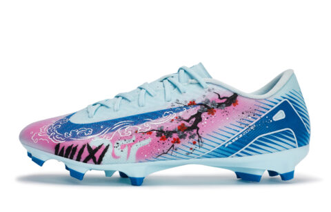 Nike Mercurial Vapor 16 Abrasion Resistant Soccer Shoes Unisex Blue Pink