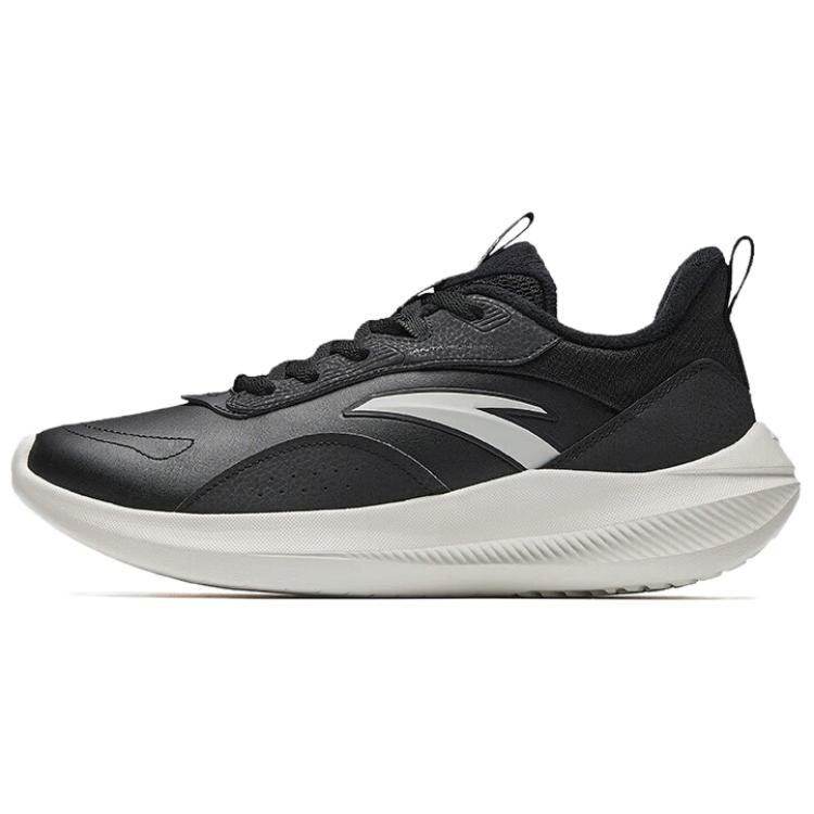 Anta Liuyun Cushioning Slip Resistant Abrasion Resistant Low top Casual Running Shoes Men's Black/Ivory White