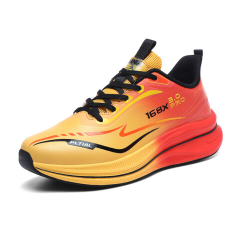 PALATIAL Light Breeze Running Shoes Unisex Low Top Orange/Neon Green