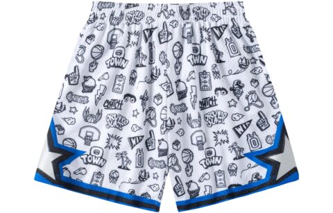 Mitchell Ness Basketball Shorts Men’s White Moderate Straight Fit Pants