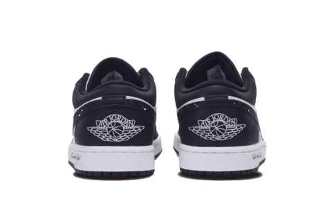 Jordan Air Jordan 1 Panda Cushioning Low top Vintage Basketball Shoes Men’s Black White