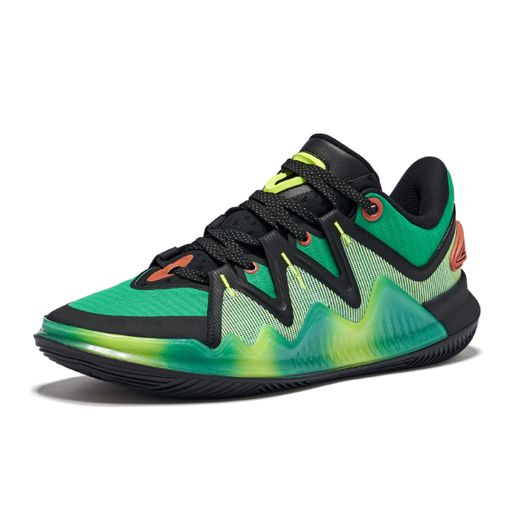 Erke Fearless EP Game Ready Cushioning Anti Rollover Anti Twist Low top Basketball Shoes Men’s Lime Green Jet Black