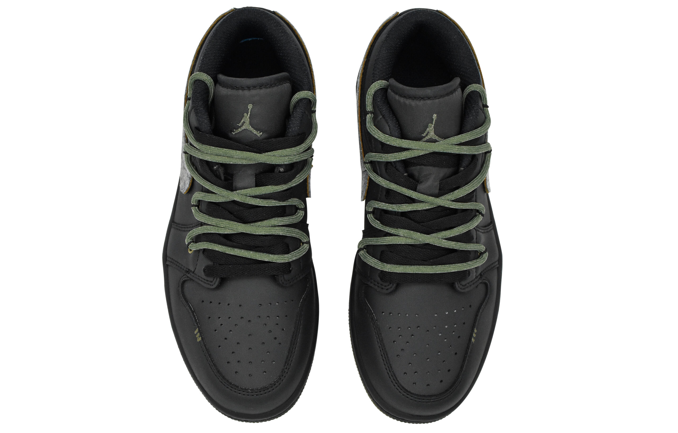 Jordan Air Jordan 1 Low top Vintage Basketball Shoes Unisex Black Green