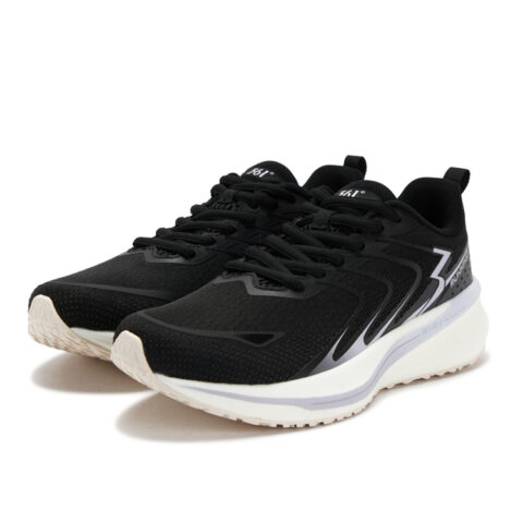 361° Slip Resistant Abrasion Resistant Mid top Casual Training Sprint Running Shoes Women’s Black White Purple
