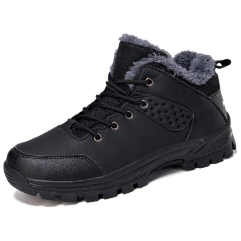 Medd Thickened And Fleece Lined Thermal Insulated Shoes, Hiking Outdoor Comfortable Athleisure Low top