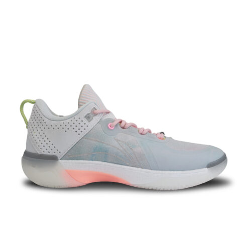 Li Ning Wade Shadow 6 Cushioning Slip Resistant Abrasion Resistant Low top Basketball Shoes Men’s White Blue Pink