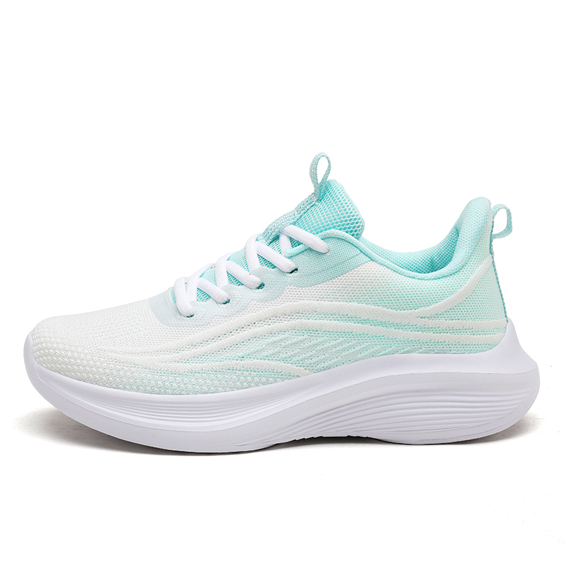 RUIKE Cushioning Breathable Height Increasing Low top Casual Running Shoes Women’s White Green