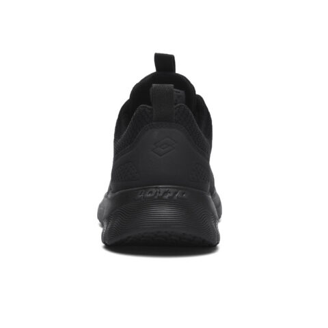 LOTTO Textile, Synthetic Leather Cushioning Slip Resistant Breathable Low top Running Shoes Men’s Black