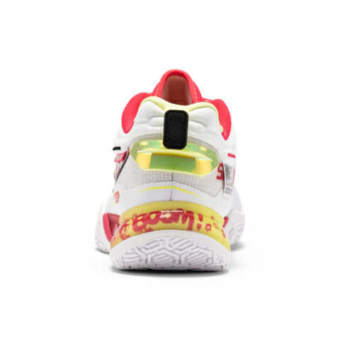 Li Ning Saga 3pro Cushioning Slip Resistant Abrasion Resistant Low top Badminton Shoes Unisex White Yellow