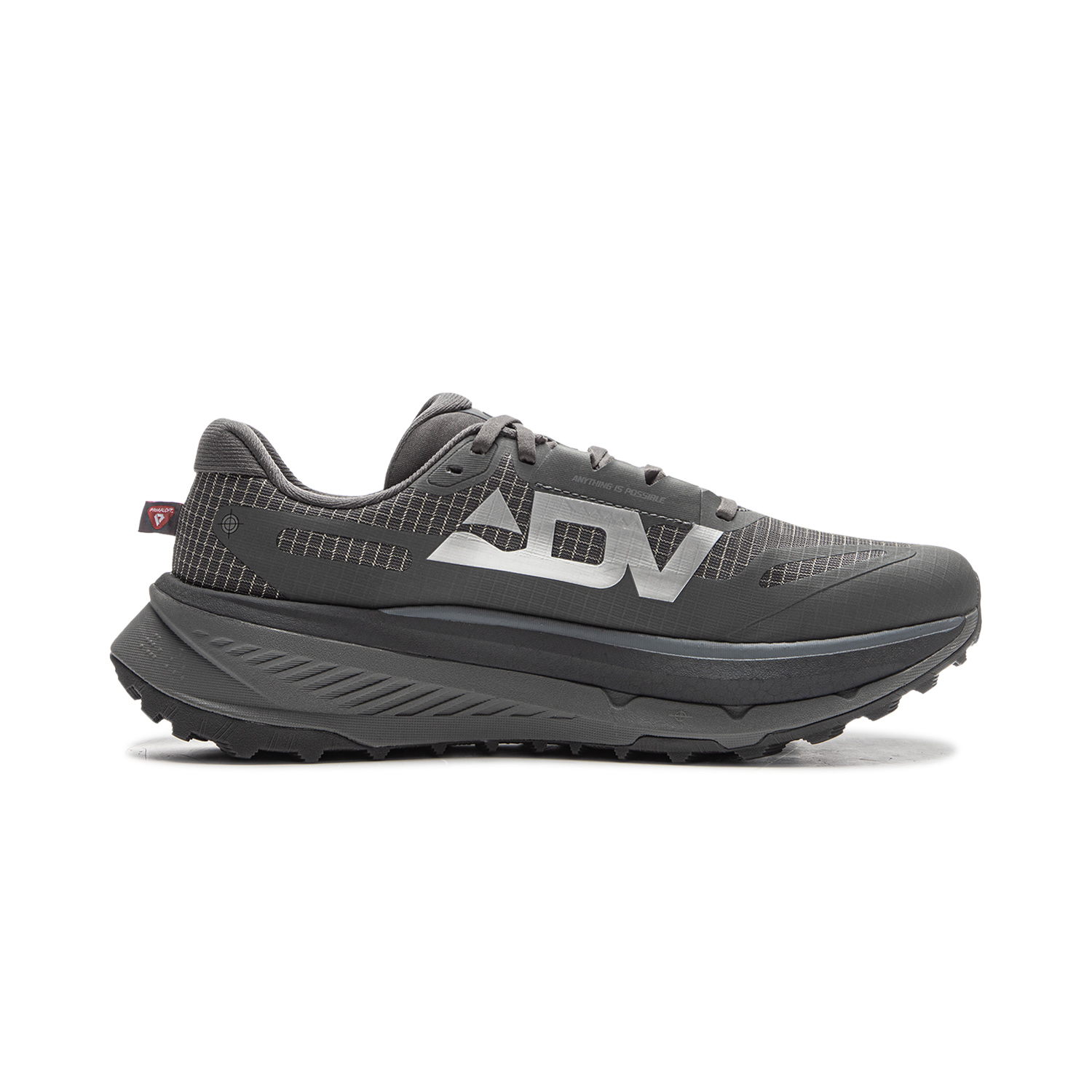 Li Ning De Lu Cushioning Slip Resistant Abrasion Resistant Rebound Low top Casual Running Shoes Men’s Coal Smoke Gray