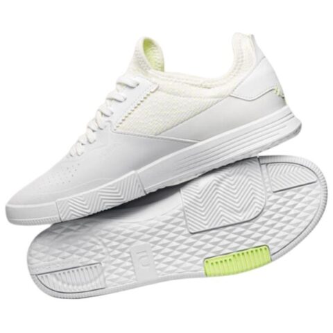 DECATHLON Classic IC/in Cushioning Abrasion Resistant Cushioning, Wear Resistant Soccer Shoes Unisex White Yellow