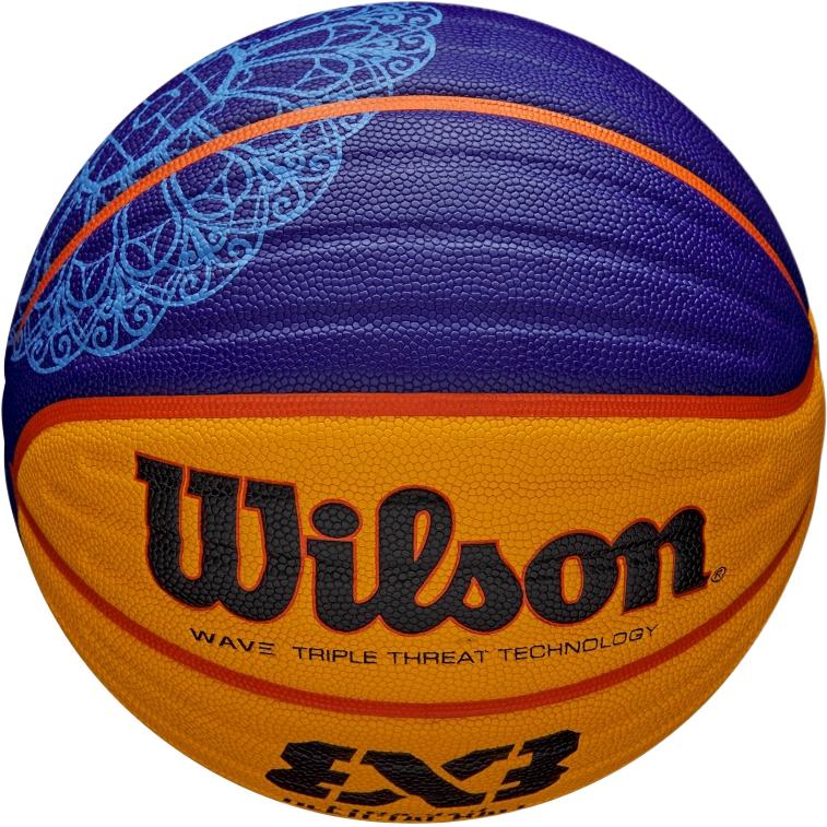 Wilson Size 6 Indoor, Outdoor, All Basketball Synthetic Leather Yellow Purple