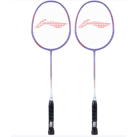 Li Ning Thunder 08 Badminton Rackets Control Type All around Defense Entry level 675mm Unisex 2U/G5 Zircon Purple