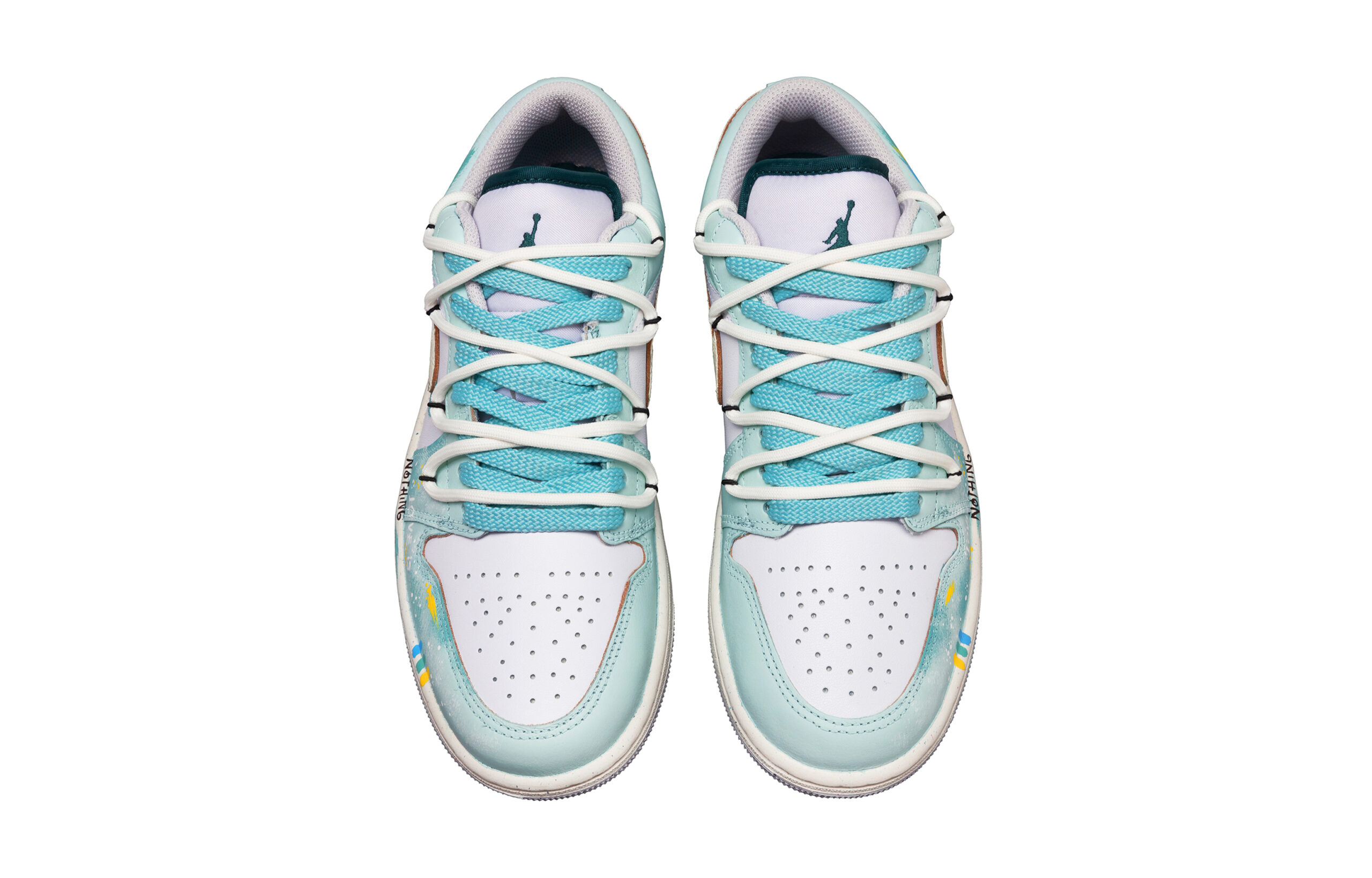 Jordan Air Jordan 1 Half Ripe Lime Slip Resistant Abrasion Resistant Low top Vintage Basketball Shoes Unisex Mint Green