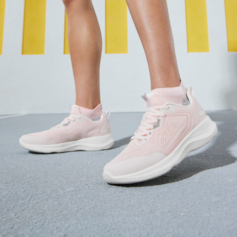 XTEP Slip Resistant Abrasion Resistant Slip Resistant Abrasion Resistant Low top Casual Running Shoes Women’s Pink