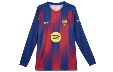 Nike Fc Barcelona 2025/26 Stadium Home Men's Nike Dri-FIT Soccer Replica Long-Sleeve Jersey