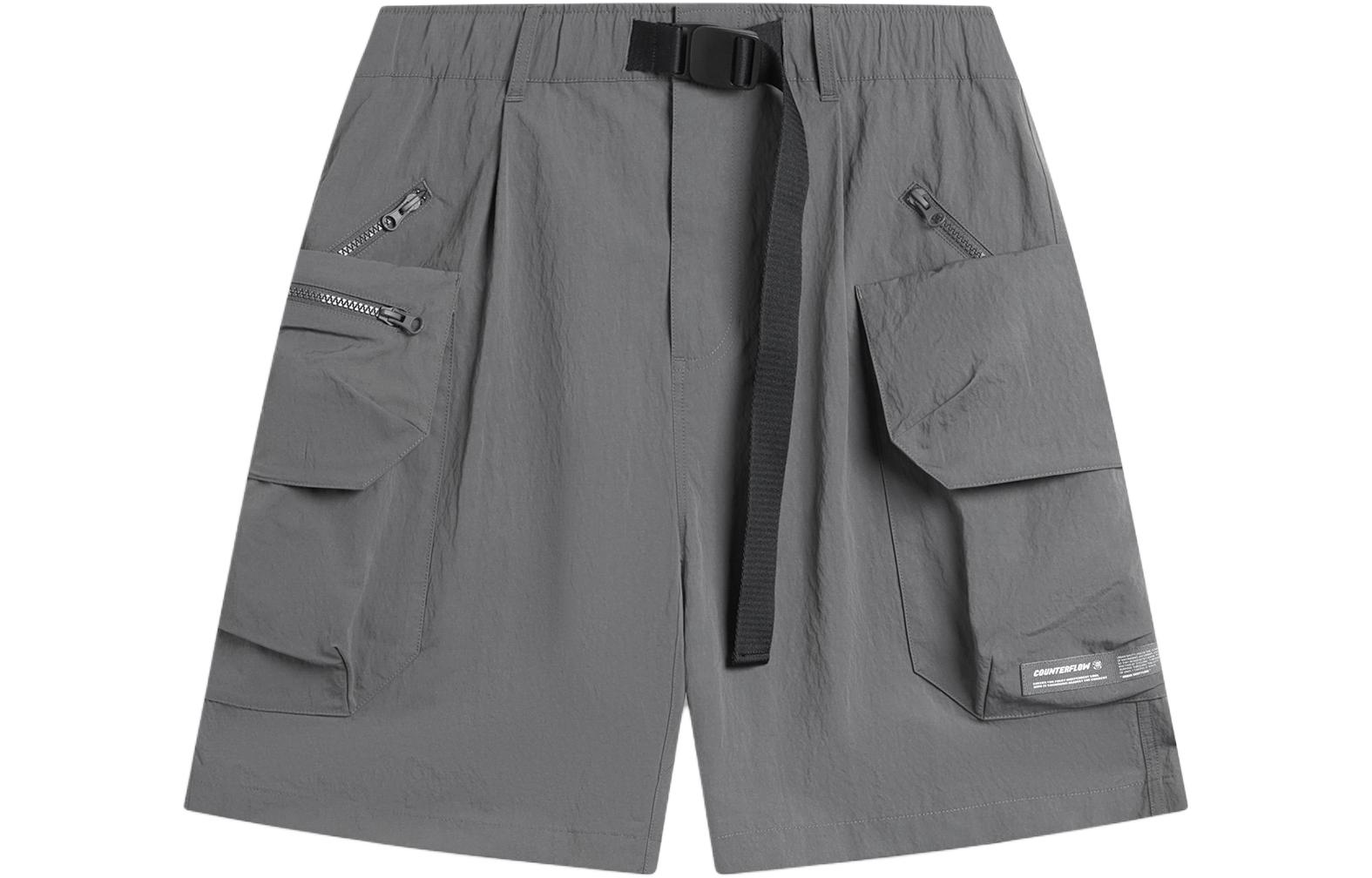 Li Ning CF Tracing Sports Shorts Women's Thunderstorm Gray