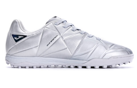 Joma TF Turf Artificial Turf Kangaroo Leather Slip Resistant Abrasion Resistant Soccer Shoes Men’s Silver