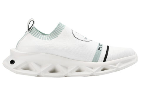 NORVINCY Low top Running Shoes Unisex White Green Stylish Outdoors