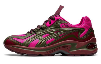 ASICS FB1 S Gel Preleus Pink Rave Olive Canvas Women's