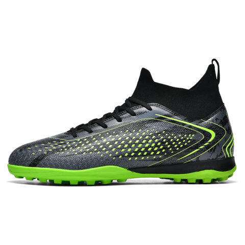 JINLAIKE Soccer Shoes Unisex Mid Top Black