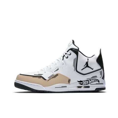 Jordan Courtside 23 Abrasion Resistant Mid top Vintage Basketball Shoes Men’s Coffee White
