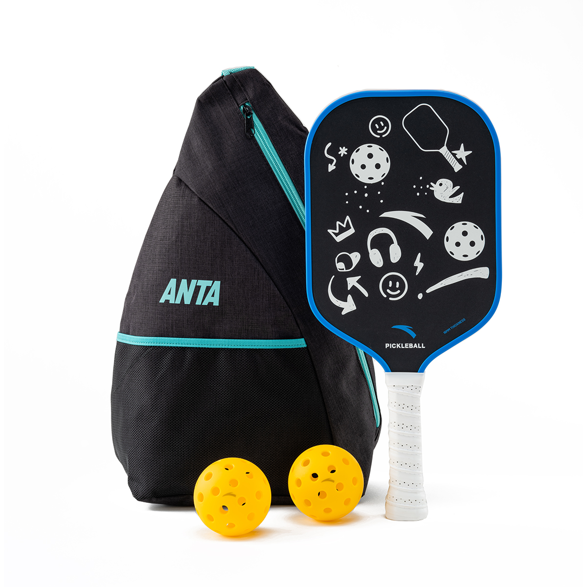 Anta Childhood Clothing Sets Pickleball Paddles Fiberglass Honeycomb Core Unisex 420*190*16mm